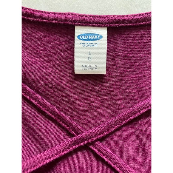 Old Navy Long Sleeve Tunic Large Relaxed Fit "Wine" NEW - Picture 2 of 6